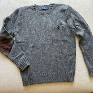 Polo Ralph Lauren Men's New Windsor Grey Heather Merino Wool Sweater Size Medium
